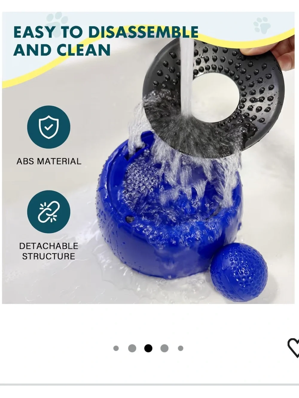 Blue Slow Feeder Dog Lick Bowl - Interactive Licking & Enrichment Toy